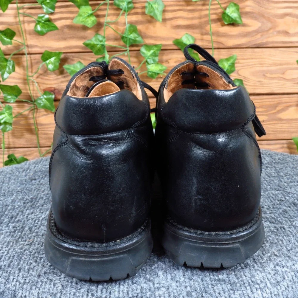 Alfani 2118 1 Mens Ankle Boots Sz 11.5 Walking Work Black Leather Made In Italy